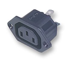 BULGIN PX0675/63 电源连接器, 出口 IEC 法兰固定 黑色