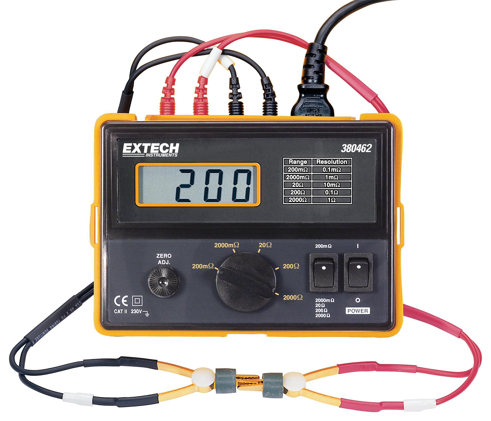380462 - extech instruments - 欧姆表, 4线, 0.2ohm