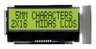 MIDAS DISPLAYS MCCOG21605B6W-SPTLYI