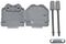 MULTICOMP PRO MC-DPPK9-GREY-K