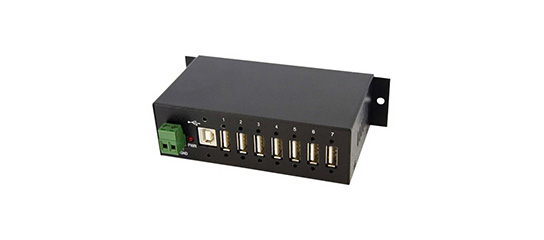 Mountable Rugged Industrial 7 Port USB Hub