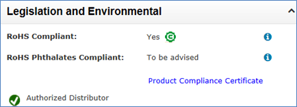 Product Compliance Certificates