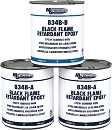 834B-2.7L Potting Compound, Thermally Conductive, Flame Retardant, 2 Part Epoxy, Can, Black, 2.7