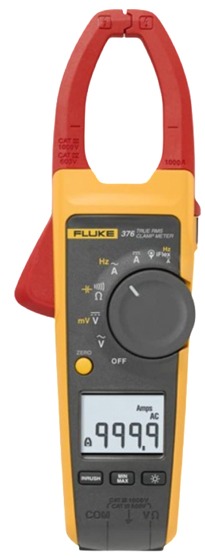 Figure 3: FLUKE 376 FC Clamp Meter, True RMS, Wireless, 1 kA AC, 1 kV DC, 34 mm Jaw Opening Max (Source)