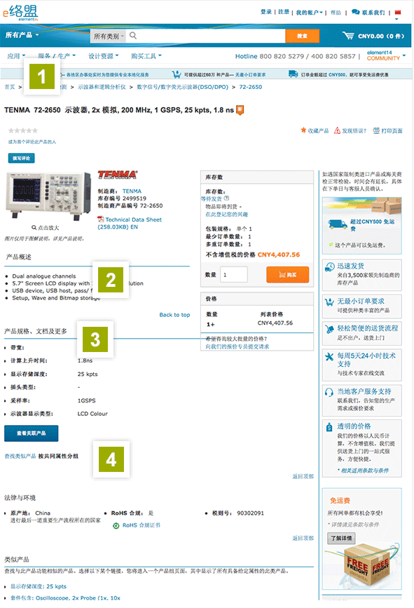 增强的产品信息